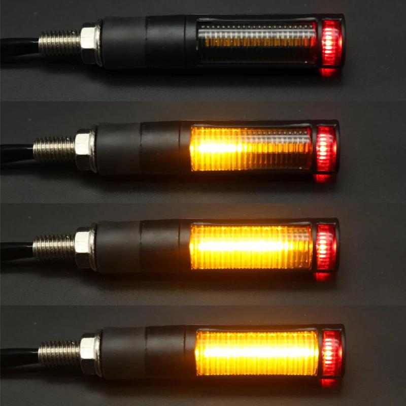 12V M10 Universal Motorcycle LED Turn Signals Light Waterproof Indicators Amber Flasher Blinker Lamp Accessories For Motorbike