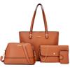 Women's Bag New Fashionable Retro Child and Mother Bag Oblique Span Portable Shoulder Bag Four-piece Bag