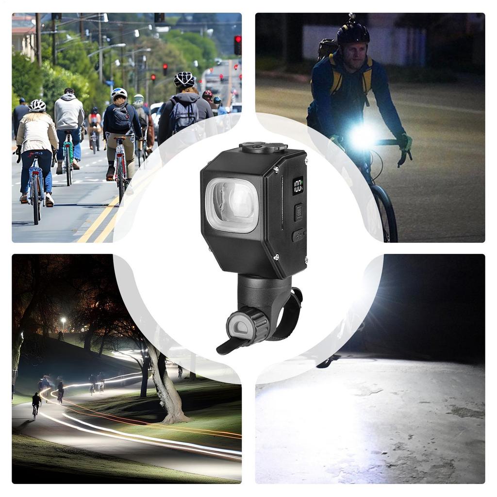 Bike Headlight 2000Lumen Rechargeable Flashlight Front Bike Flashlight With 8 Modes For Night Riding Beach Kids Cycling Scooter