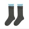 Female Spring and Autumn Double Mouth Roll Edge Long Tube Stack Socks