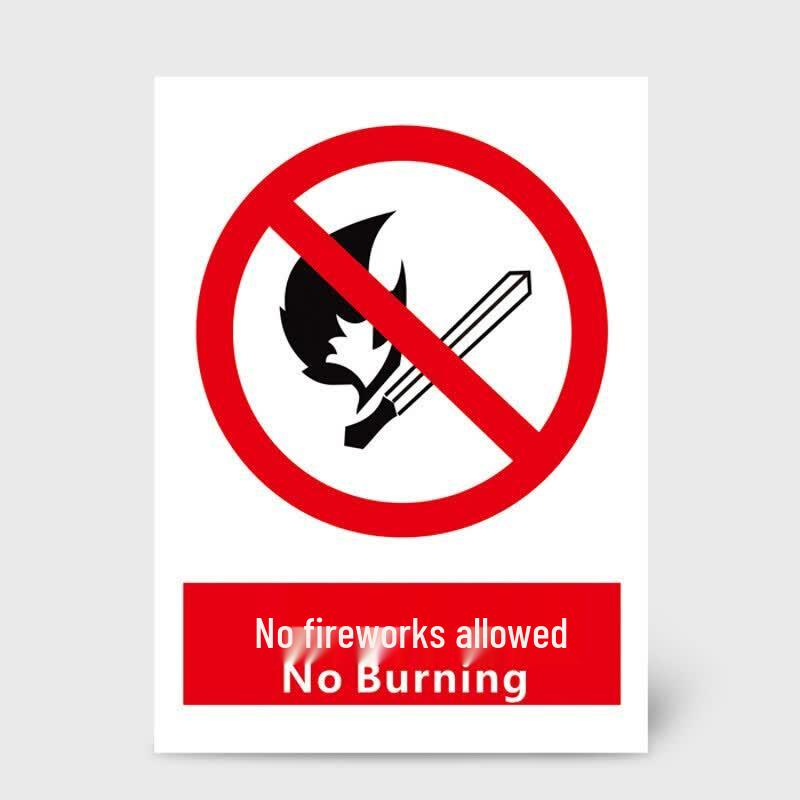 Prohibition Safety Sign: No Water for Fire