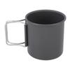 Camping Cup Stainless Steel Portable Camping Mug with Foldable Handle for Outdoor Camping Picnic Hiking Travel Mountain Climbing
