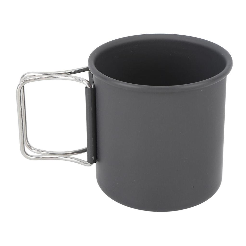Camping Cup Stainless Steel Portable Camping Mug with Foldable Handle for Outdoor Camping Picnic Hiking Travel Mountain Climbing