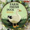 Vintage Farm Duck Eggs Metal Sign 8x8in Round Wall Decor for Kitchen Cafe