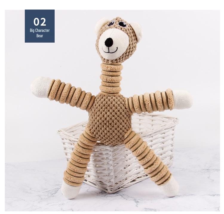 Durable Corn Kernel Plush Toy for Cats and Dogs