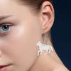 Acrylic Unicorns Earrings Adorable Ponies Heart Charm Ear Rings Unique Earwear Accessories for Fashionable Women