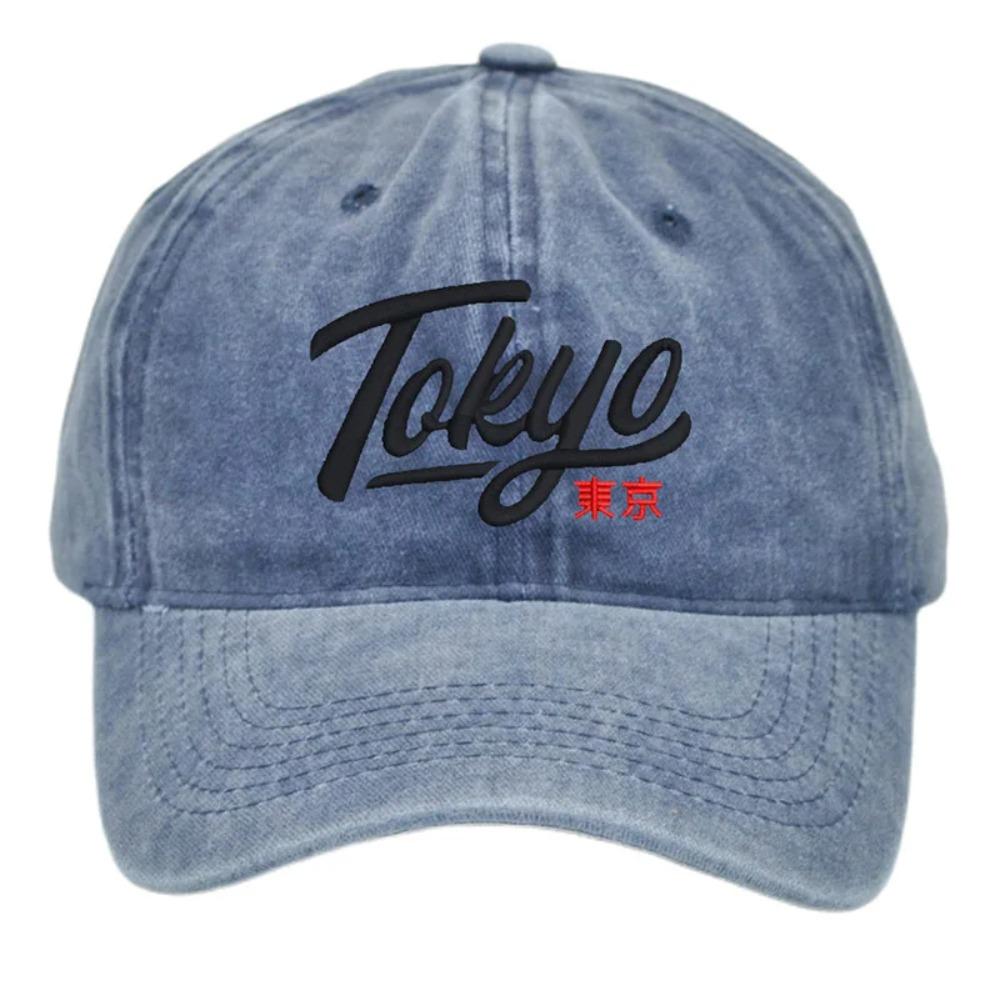 Tokyo New Women's Washed Baseball Cap Men's Spring Retro Trend Sun Hat Outdoor Street Dance Sports Accessories