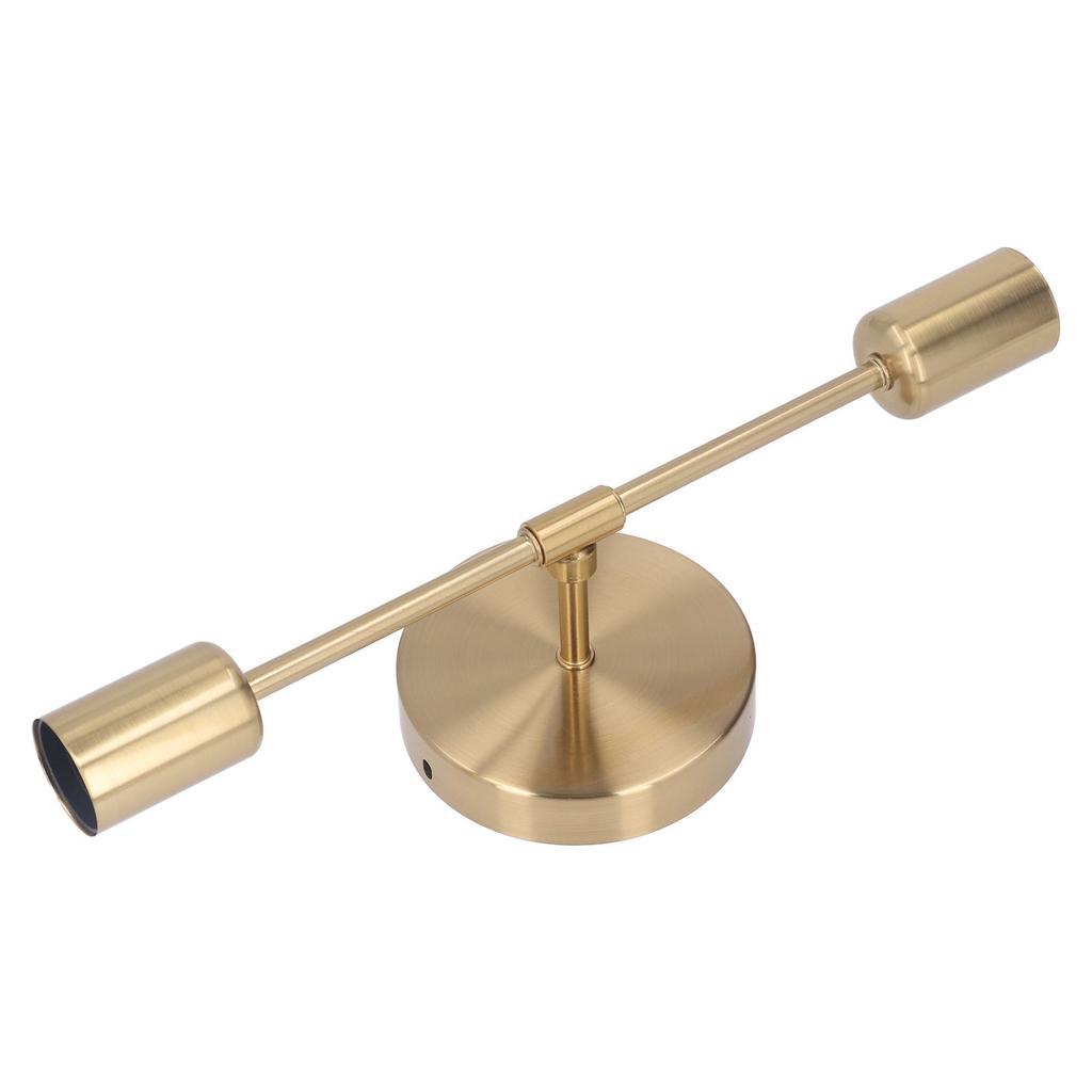 Double Wall Light Base E27 E26 Rust Proof Vintage Wall Lamp Bulb Holder for Living Room Bathroom Gold 85‑265V