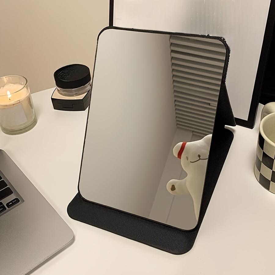 Portable Folding Makeup Mirror with Frame Desktop Vanity Mirror for Dorm, Office, or Home Use, On-the-Go Touch-Ups
