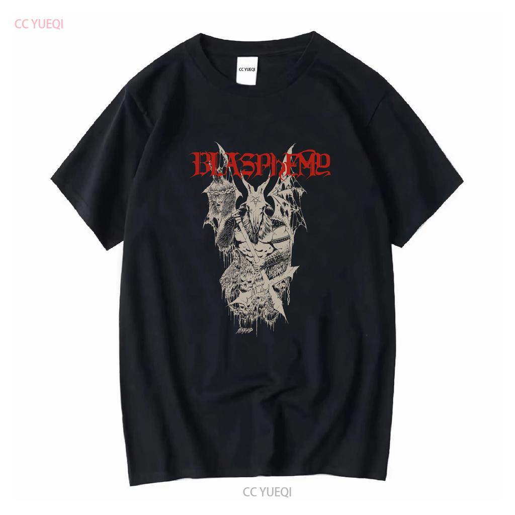 Blasphemy Black Metal Band T Shirt Fullsize S 5XL vintage Washed designer clothes Unisex homme fashion Top For Everyday Wear
