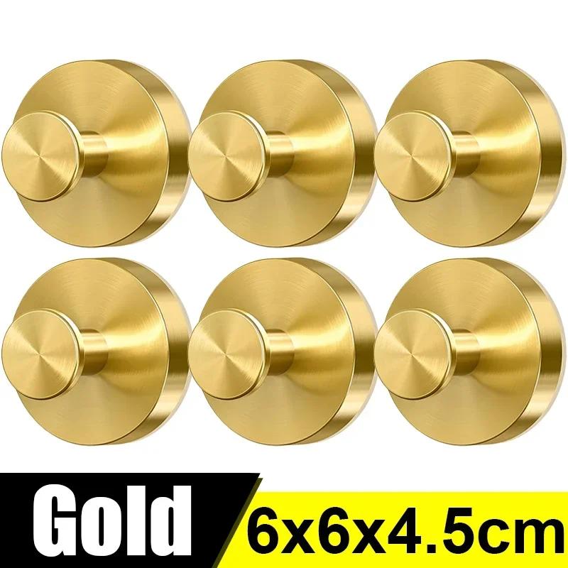 6/1PC Stainless Steel Suction Cup Hooks Punch-free Wall Mounted Hook Hanging Towel Holder Bathroom Kitchen Vacuum Suction Cup