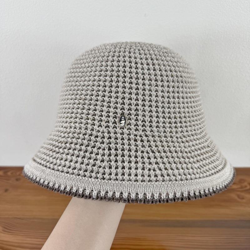 Weaving Fisherman Hat for Women Spring and Summer Sun Shading Breathable Hollow Leisure Cap