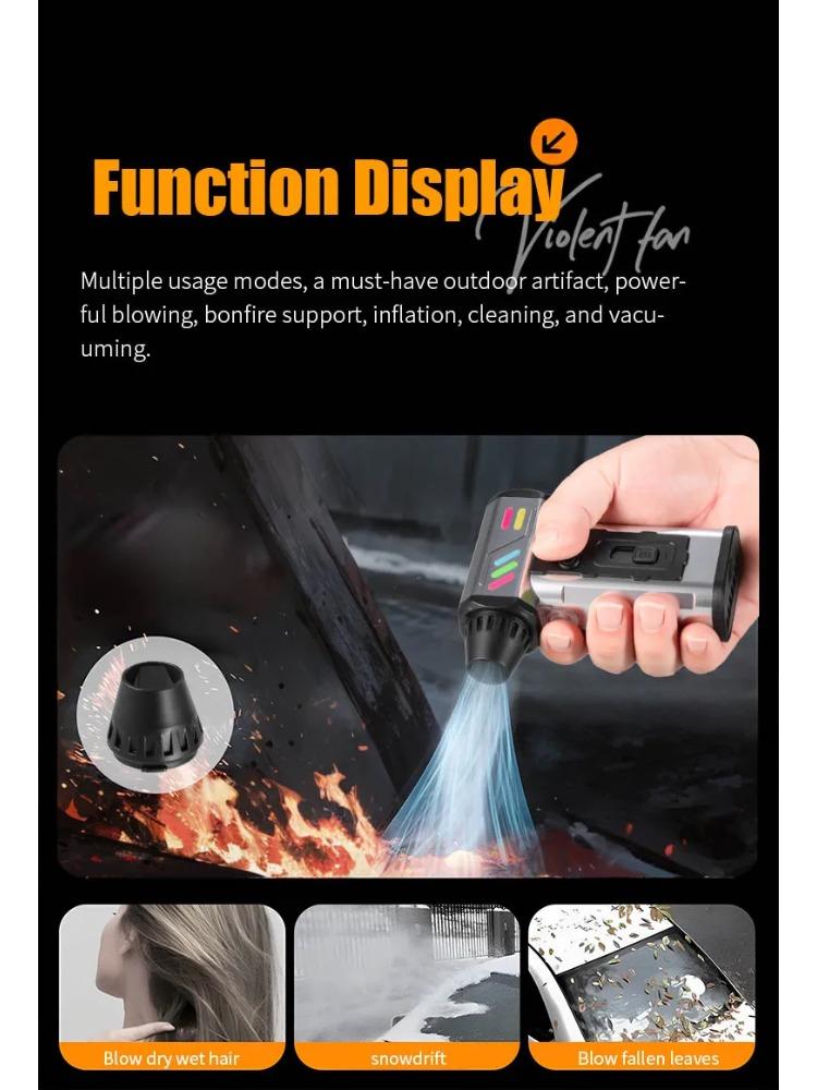 Handheld Turbo Fan Vacuum Cleaner High Speed Blower Electronics Car Detailing Outdoor Tool