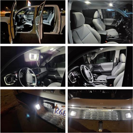 10Pcs Interior LED Lights Bulb Kit For Ford F150 F-150 1997 1998 1999 2000 2001 2002 2003 Map Dome License Plate Lights Super Bright 6000K White F150