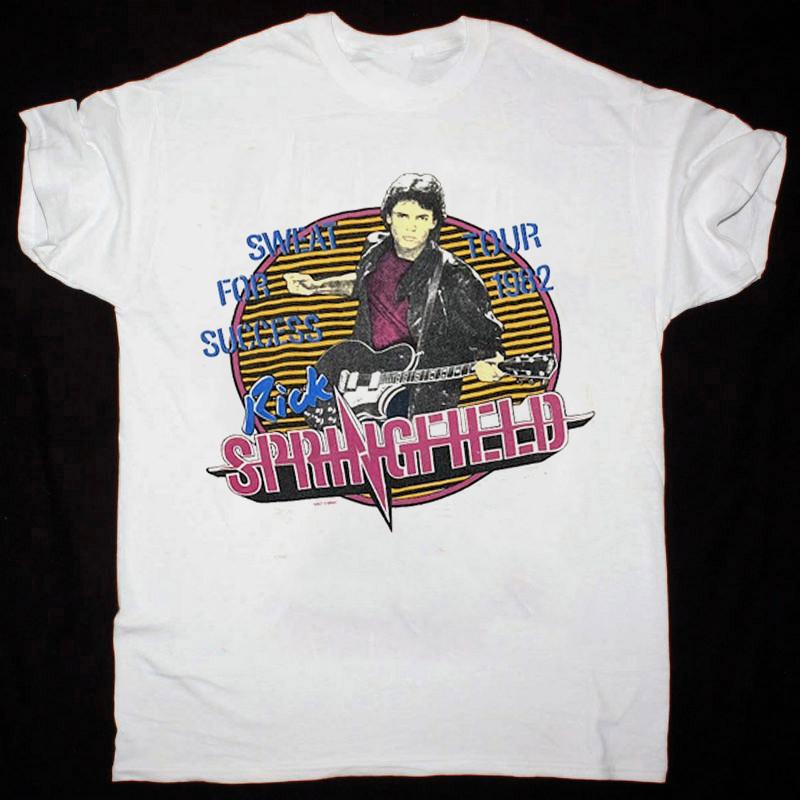 1982 Rick Springfield Success Hasn_t Spoiled Tour White All Size Shirt Unisex T-Shirt M