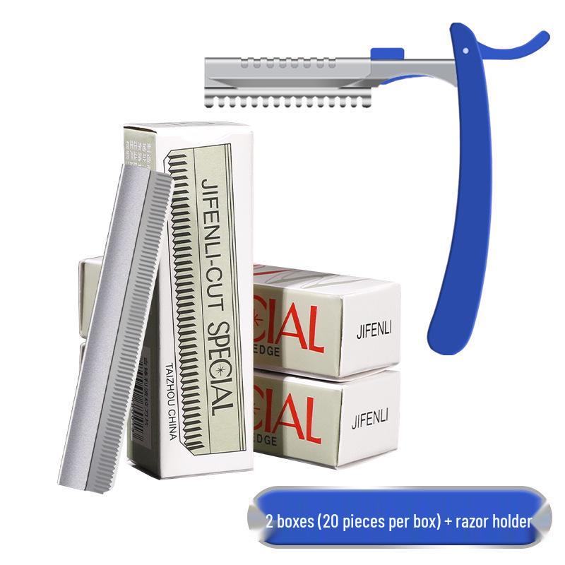 Carbon Steel Disposable Eyebrow Razor with Corrugated Blade for Microblading and Beauty Makeup