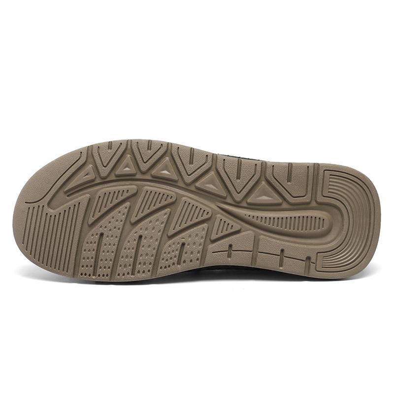 Summer Men's Leather Sandals Outdoor Hollow Beach Sandals Casual Shoes