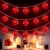 Battery Operated Love Heart Fairy Light Garland Romantic LED Valentines Day Decor  Party Decoration