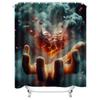 Surreal Heart In Hand Shower Curtain - Waterproof, Mildew-Resistant, Machine Washable For Dramatic Bathroom Decor