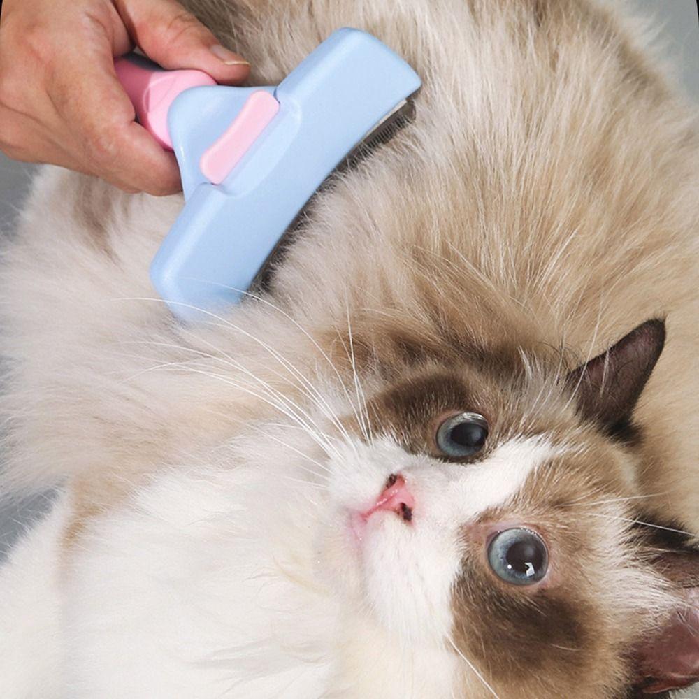 Anti Knotting Pet Hair Remover Stainless Steel Cat Grooming Comb Pet Thinning Comb  Cat Care