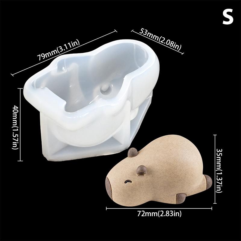 Cute Capybara Silicone Mold Cartoon Animal Milk Jelly Pudding Silicone Mould Home Kitchen Baking Accessories Party Restaurant