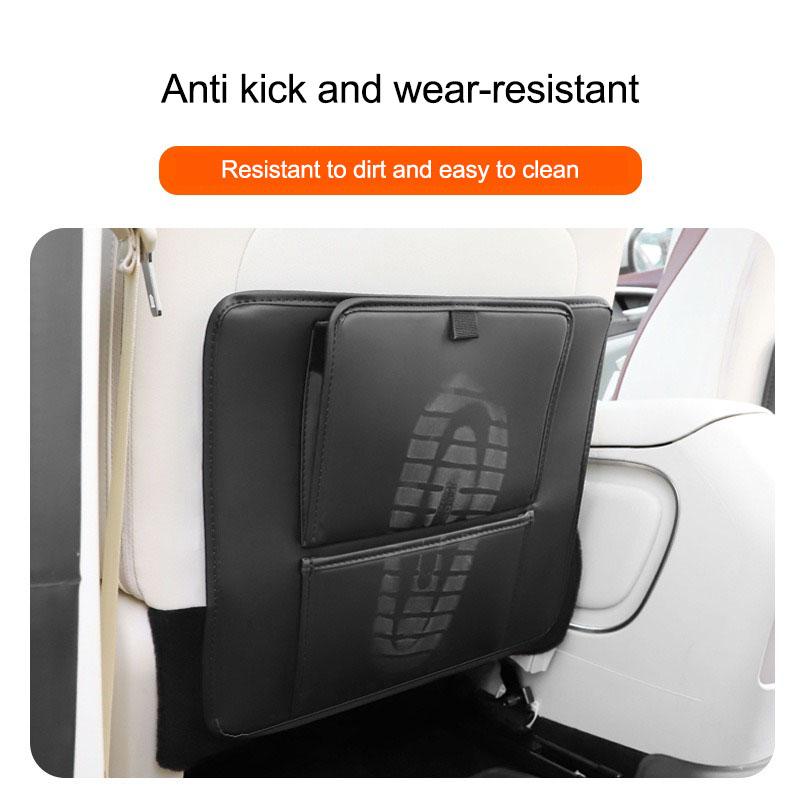 Leather Car Anti-Kick Pad Seat Back Protector Cover Storage Pockets For MINI CooperS One JCW Clubman R56 R58 R59 R57 R55 F55 F56