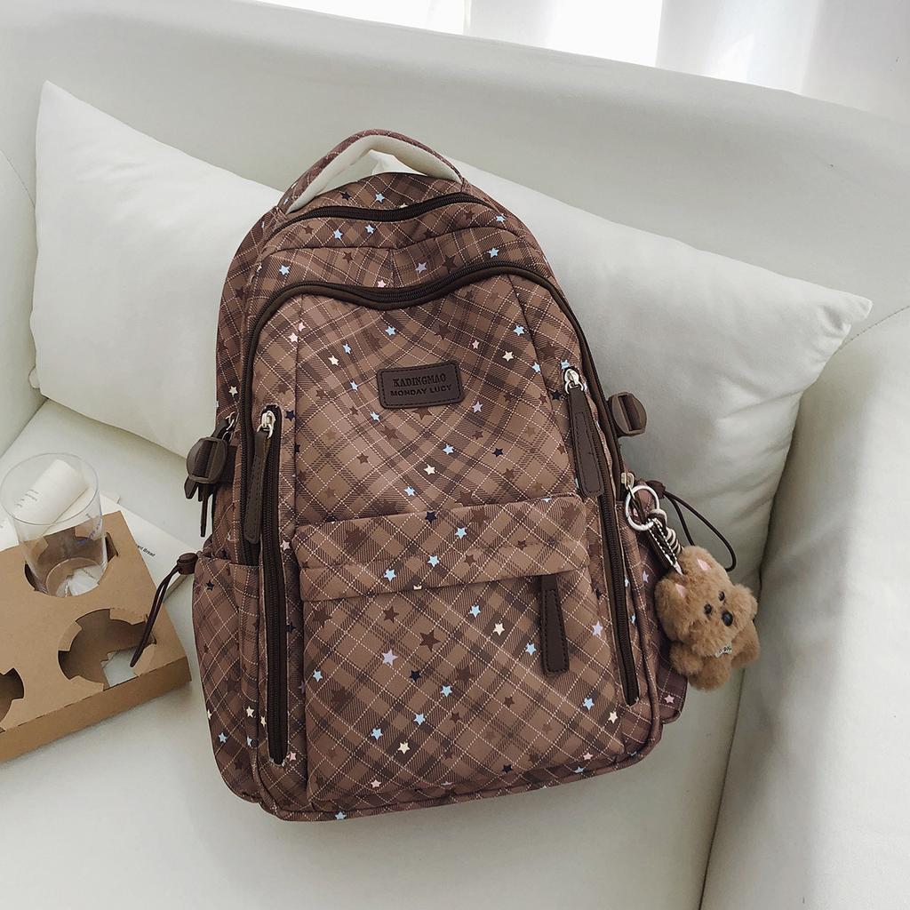 Cartable féminin haute valeur couleur contrastante polyvalent style collège grande capacité cartable étudiant lycée collège sac à dos loisirs voyage