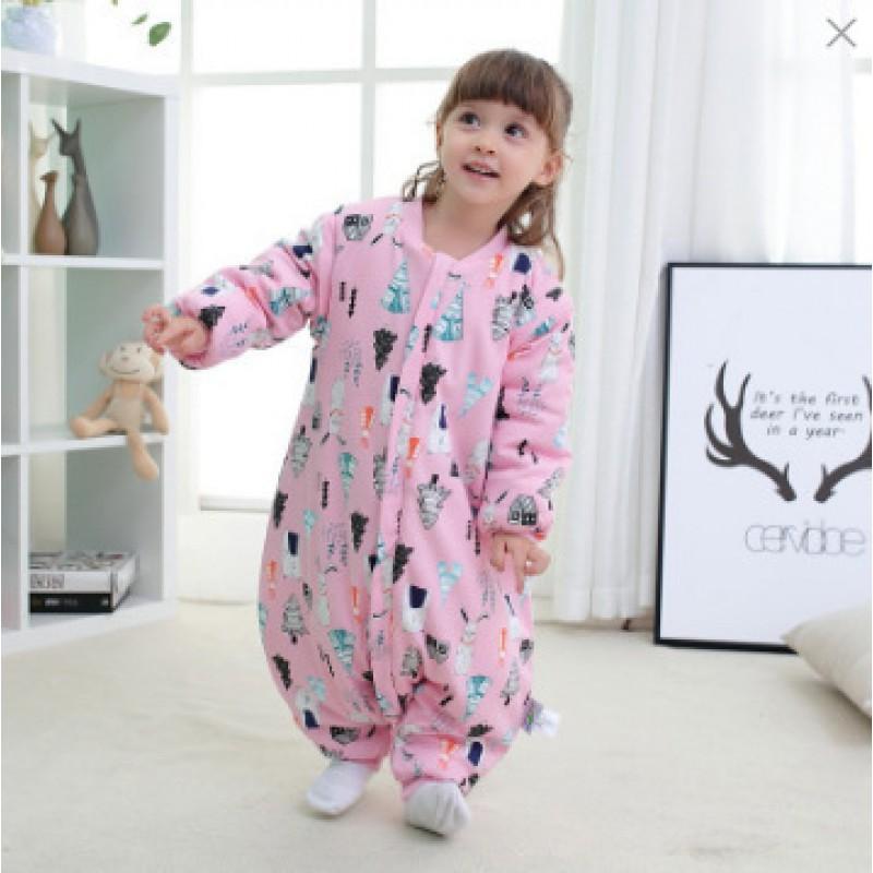 Kids Winter Warm Sleeping Bag Baby Split Leg Sleepsack Thick Anti-Kick Blanket