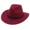 Small Belt Western Cowboy Hat With Upturned Edge And Buckle Accessories Felt Hat Tibetan Ethnic Style Wear Performance Jazz Hat
