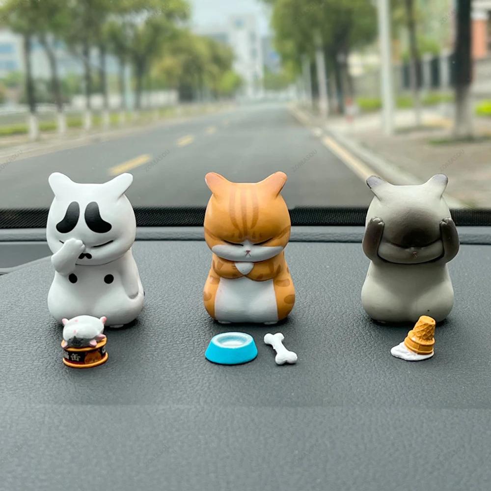 1/9 Kawaii Cat Doll Ornaments Figures Statue Mini Model Desktop Toys Gifts for Room Office Kids Car Home Decoration Accessories