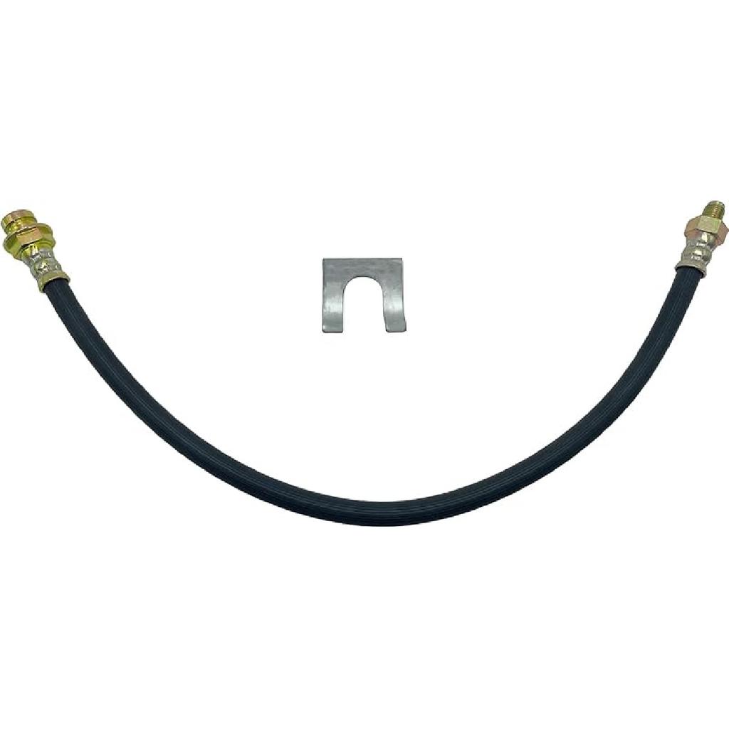 2Pack 18 Inch Premium Universal Brake Hose Flexible Rubber Brake Line, 3/8" - 24 Male To 3/8" - 24 Female, Sturdy, Easy To Tall Brake Line Kit