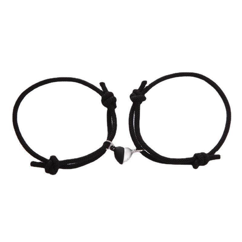 Trendy Černobílé Milostné Magnety Milánské Lano Párové Náramky pro Přítelkyně