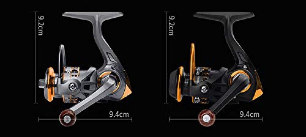 VISPREA 500 Spinning 5kg Max Easy to Long Suitable for Saltwater and with Interchangeable Gear YU61 Reel, Lightweight, Drag, Use, Casting, Freshwater,