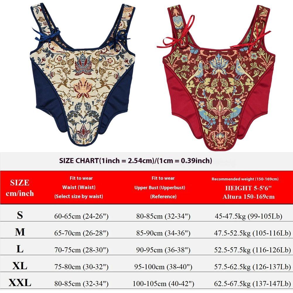 Vintage Lace Up Women Corset Shapewear Push Up Body Shaper Bustier Decorative Flower Embroidery Waist Trainer Stage Costume