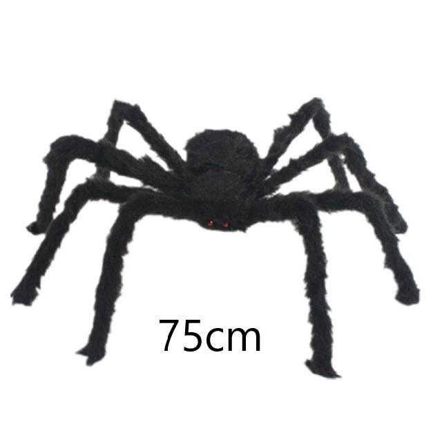 Halloween Big Decor Spider Horror Halloween Decoration Party Prop Outdoor Giant Spider Decor 30-200cm Chamber Prank Black Spider