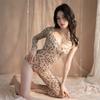 Sexy lingerie passionate hot leopard print sexy onesie flirting open one-piece seduction onesie plus size one-piece