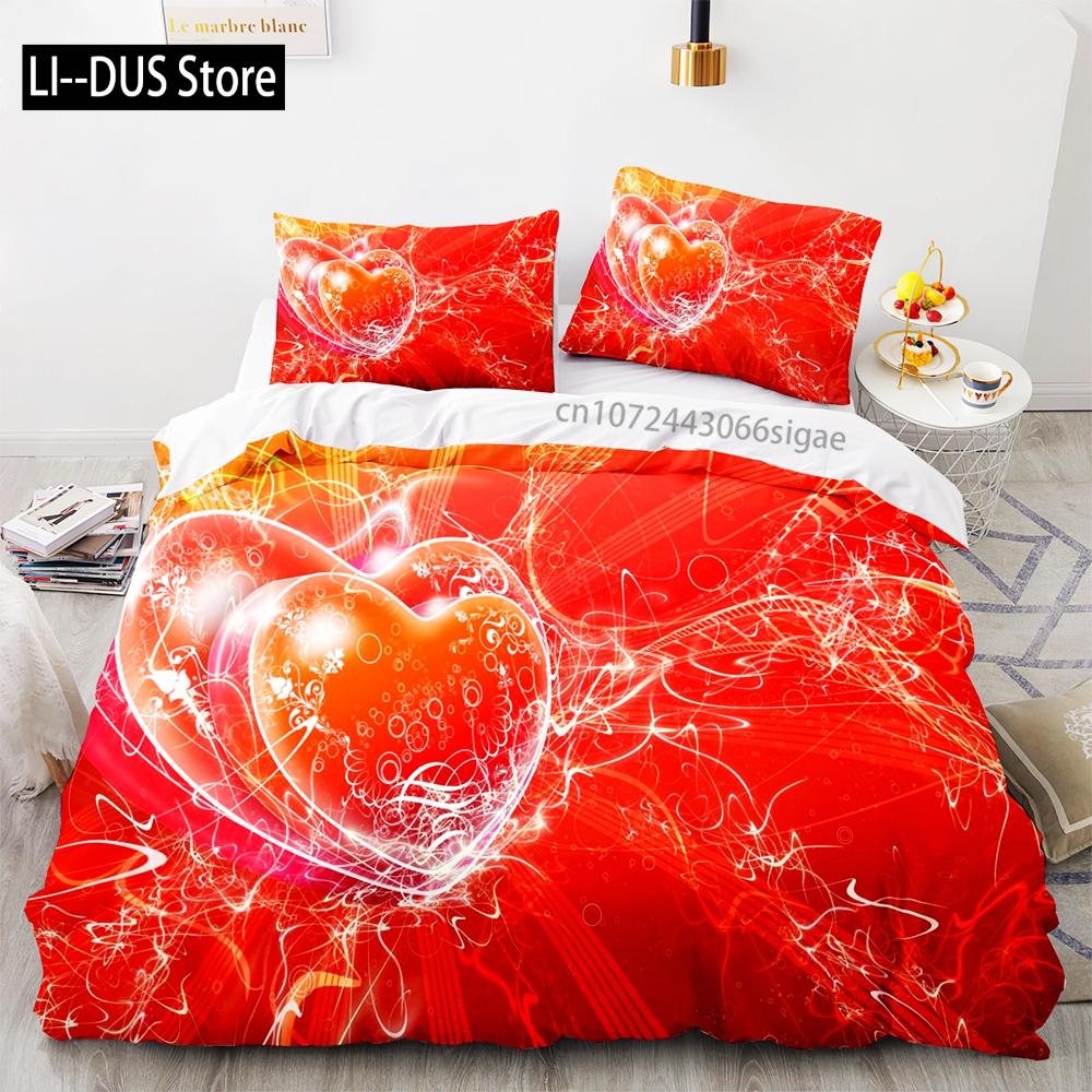 

Love Bedding Set Single Twin Full Queen King Size Wedding Bed Set Aldult Kid Bedroom Duvetcover Sets 3D couple 035 EU single(135x200cm)