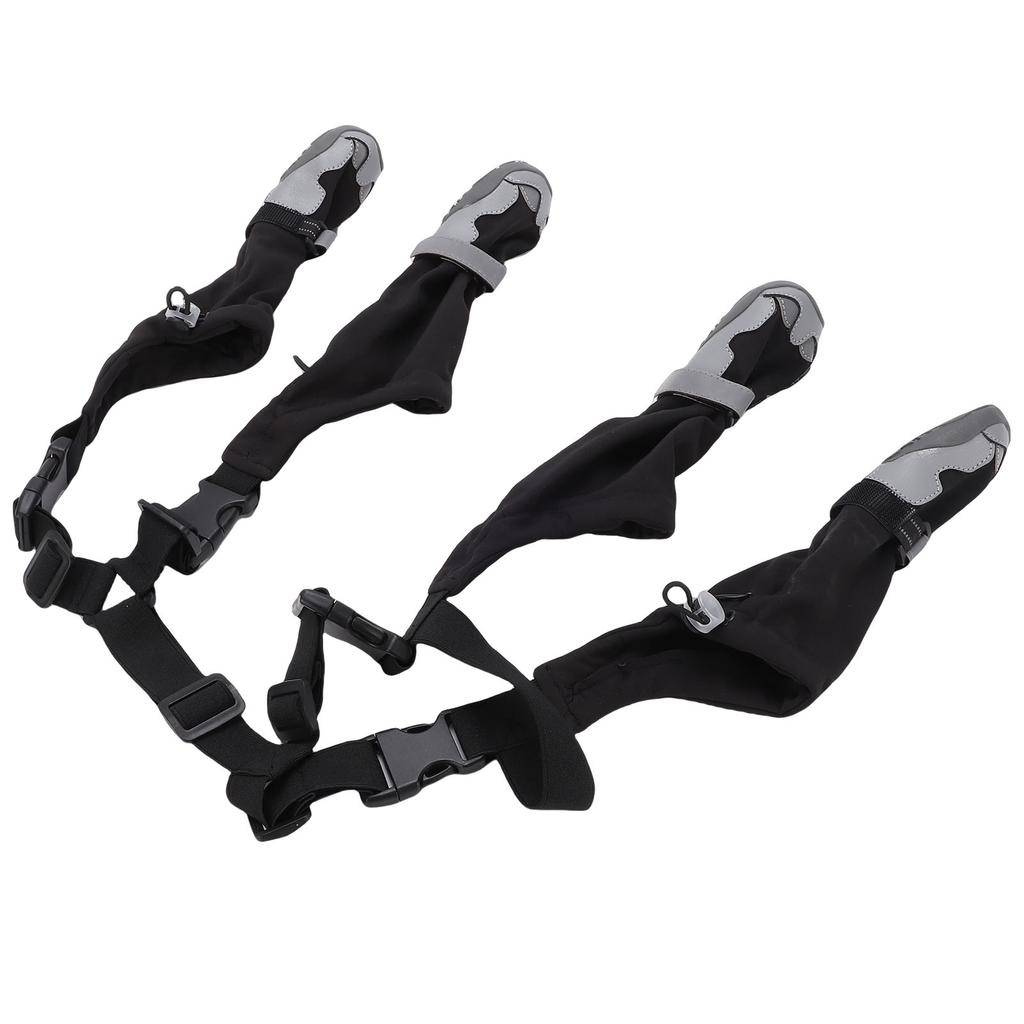 Dog Suspender Booties Anti Dirt Pants with Shoes Pet Adjustable Suspender Pants for Outdoor Walking and Claw Protectors