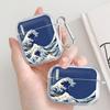 Cartoon Ocean Tsunami Case For Airpods 4 Pro3 2 1 Pro2 3 Pro Clear Earphone Cases Cover