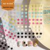 Sky Cartoon Star Graffiti Nail Art Stickers: 3D Embossed Cute Five-Pointed Star DIY Decor