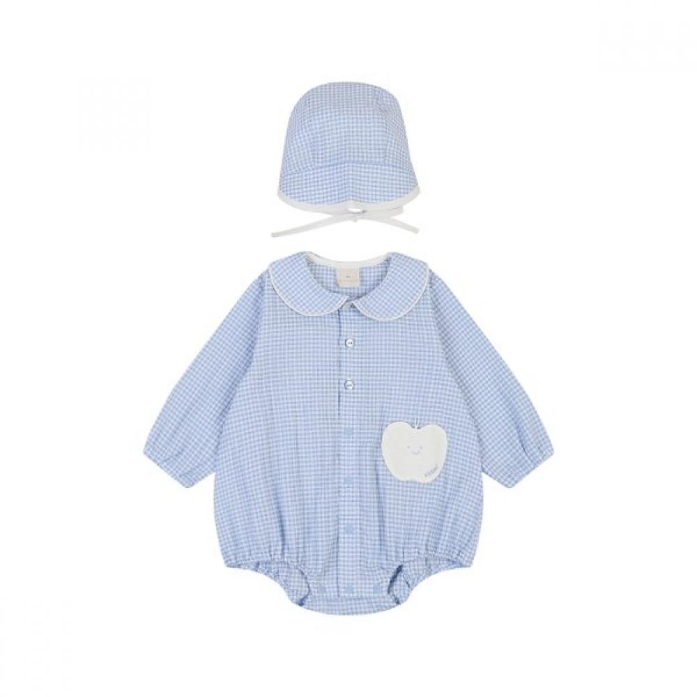 Набор из боди в клетку Ettoi Hugo 07t1 27906 L/BLUE/6M