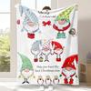 Plush Flannel Valentine'S Gnome Printed Blanket – Ultra-Soft And Comfortable Chair, Sofa, Nap, Or – Aesthetic Year-Round Style