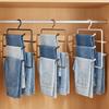 Iron Multi-Layer Trouser Racks Hanging Scarf Tie Rack Multi-functional Pants Hangers  for Home