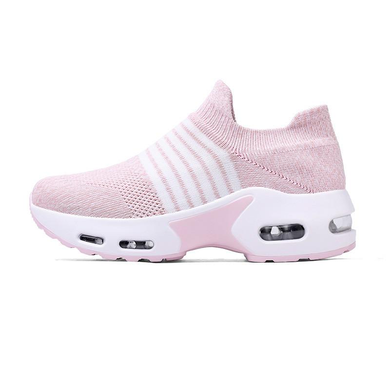 Fashion Large Size Women's Shoes Mesh Air Cushion Shoes Rainbow Shoes Casual Sports Shoes