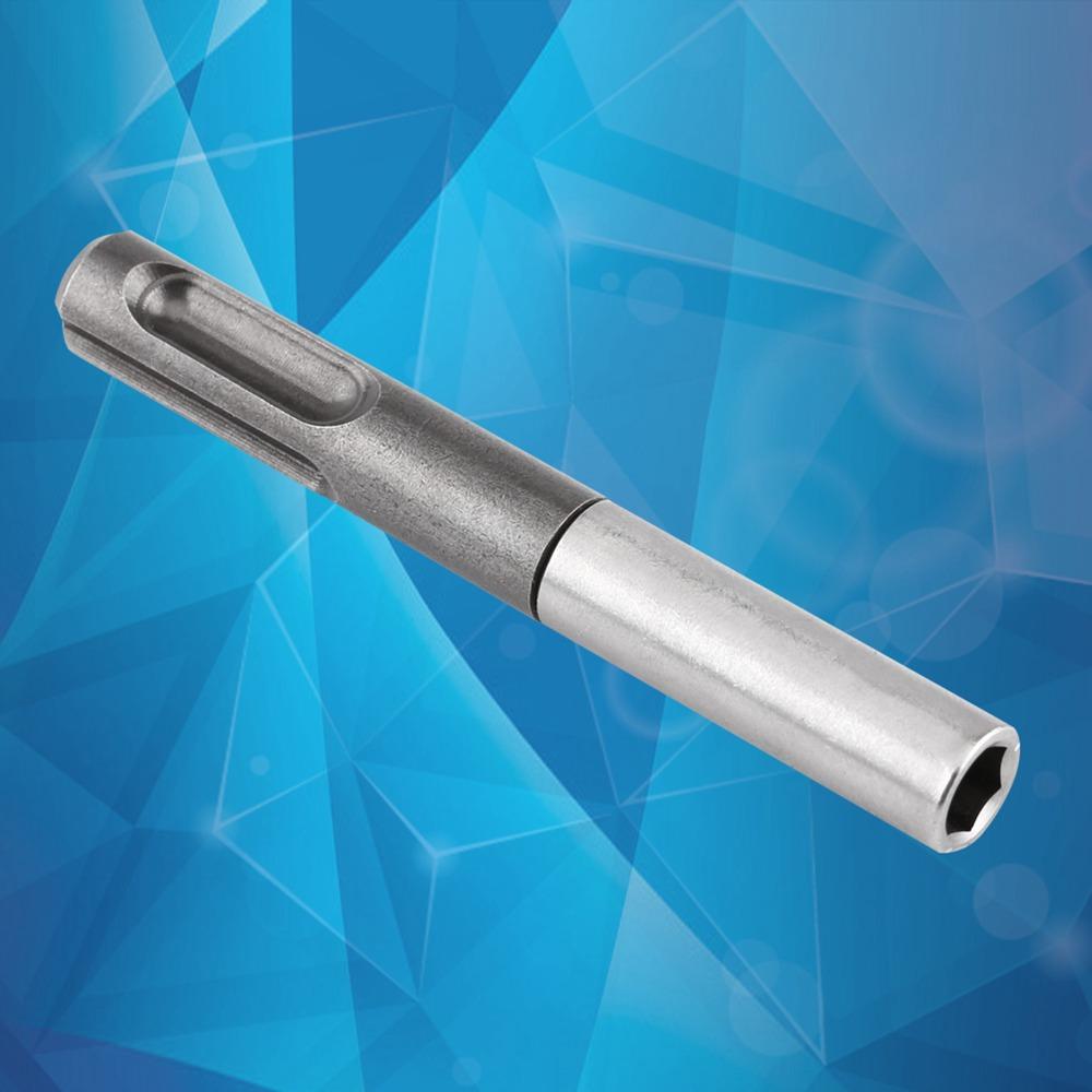 4 PCS 1/4 Inch 3/8 Inch 1/2 Inch SDS Plus Adapter Set Hex Shank Stainless Steel SDS Plus Extension Cr-V