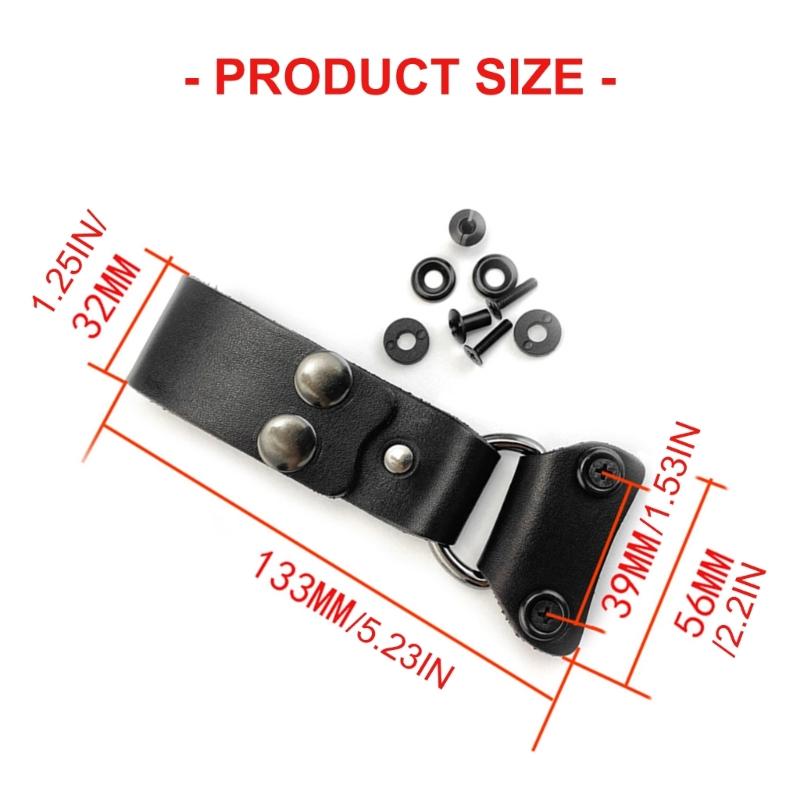 Cutter Sheath Fastener Vegetable Tanned Cow Leather Waist Belt Buckles Clip Carry System for Straight Cutter Sheath Cover