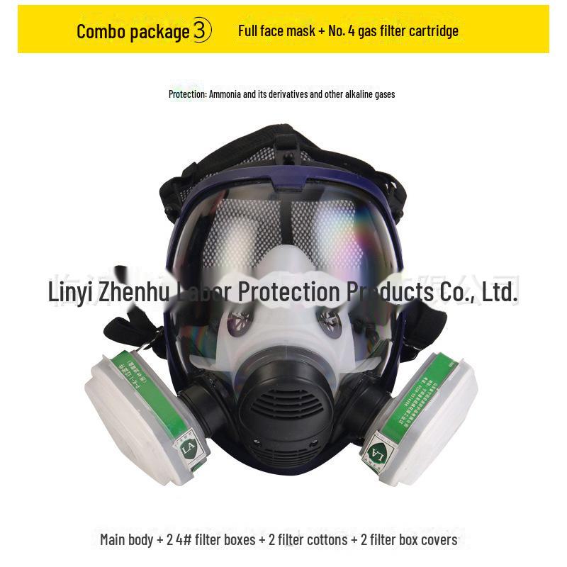 Multifunctional Gas Mask for Spray Painting, Pesticides, Chemical Protection & Grinding Dust with Spherical Design