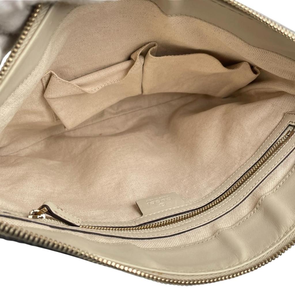 Gucci Sherry Line 254065 Shoulder Bag Beige Women Used