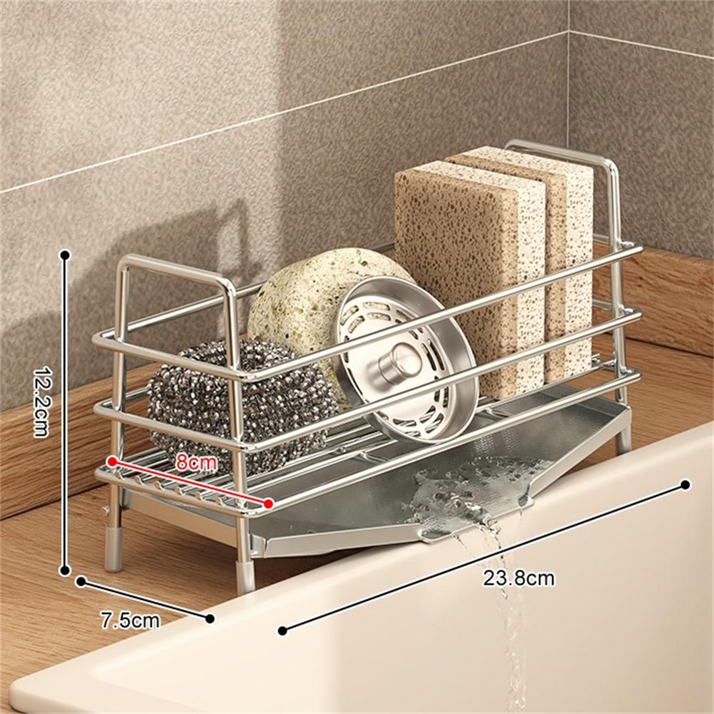 Arbeitsplatten-Aufbewahrung Küchenspülen-Organizer Badezimmer-Nutzung 23,8x7,5x12,2cm Einfache Installation Küchenregal Spülen-Organizer