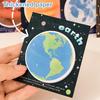Planet-Themed Round Note Pads Creative Earth Moon Self-Adhesive Memo Pads for Students Practical Office School Supplies